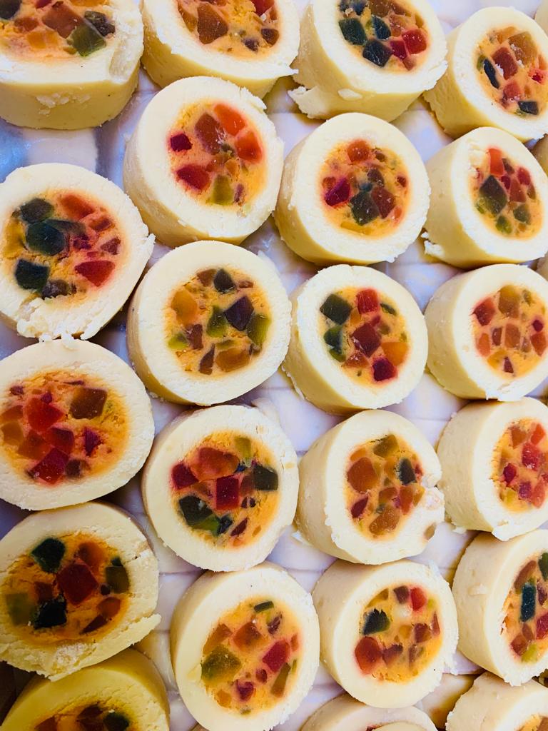 Tutti Frutti Burfi Roll